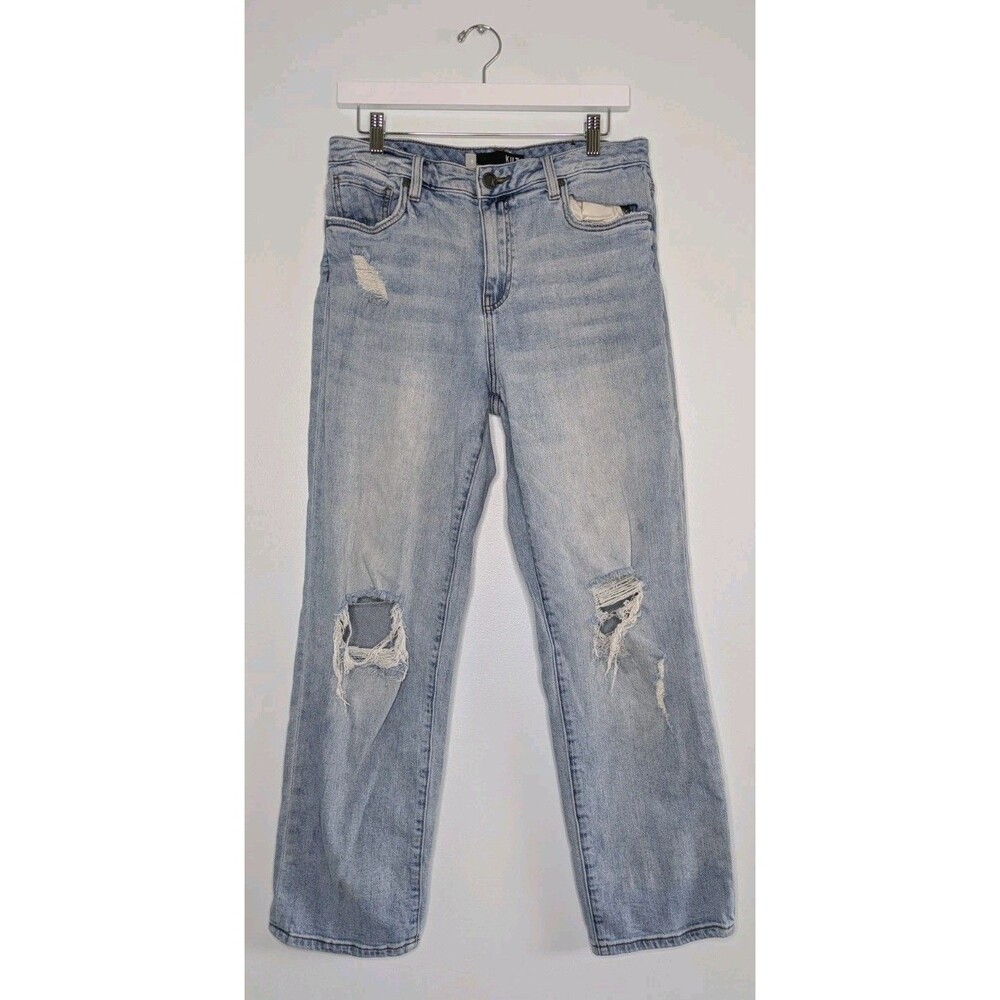 Kut from the Kloth Denim Size 8 High Rise Destroyed Christine Straight Jeans